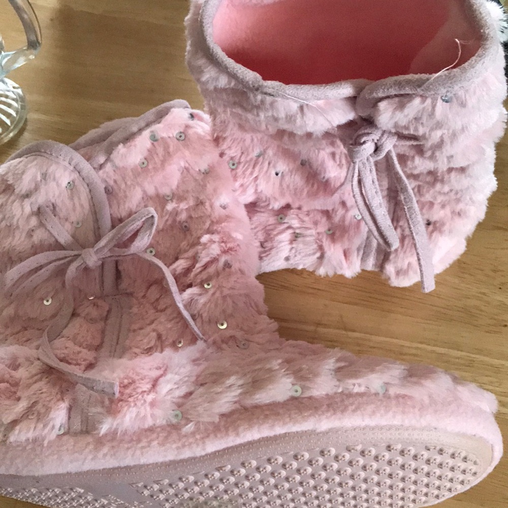 COPY - New pink slipper booties
